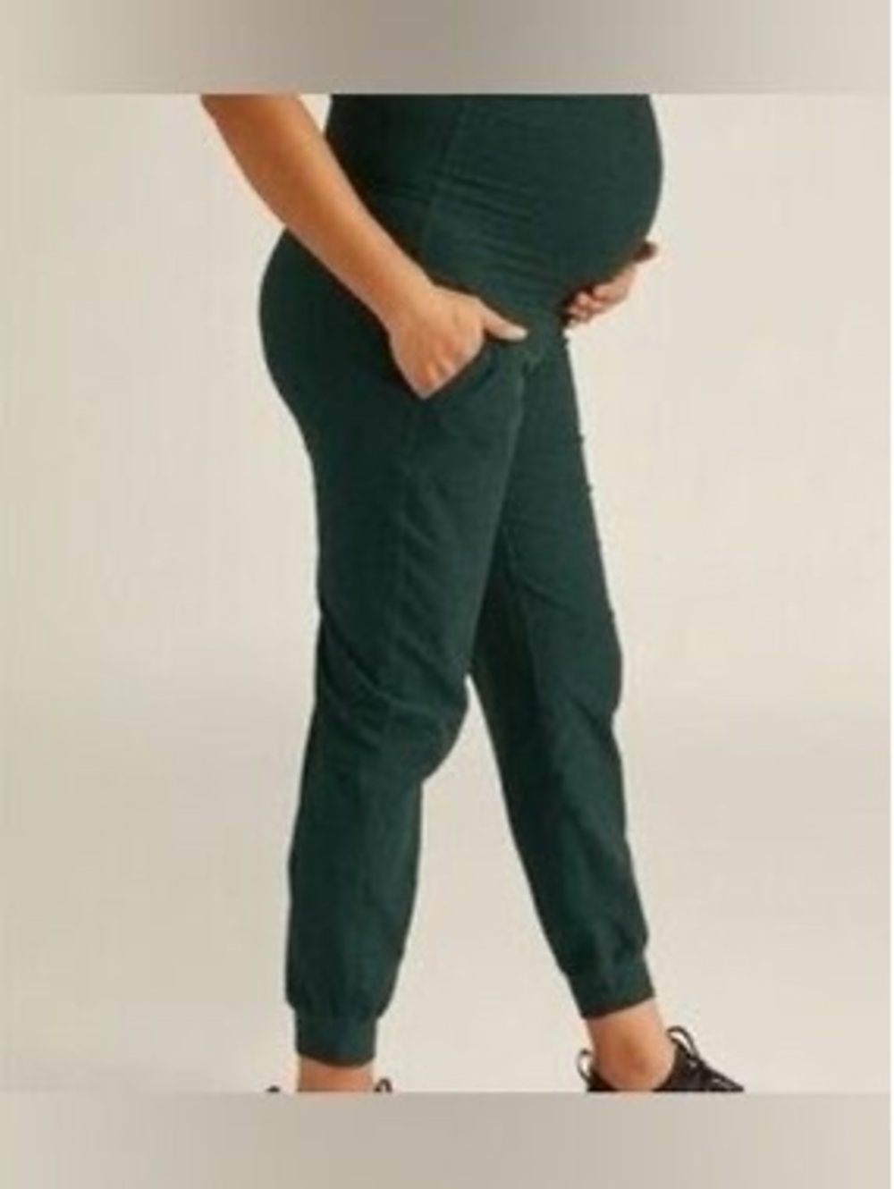Beyond Yoga Spacedye Beyond the Bump Maternity Jogger Pants Size S Soft Green